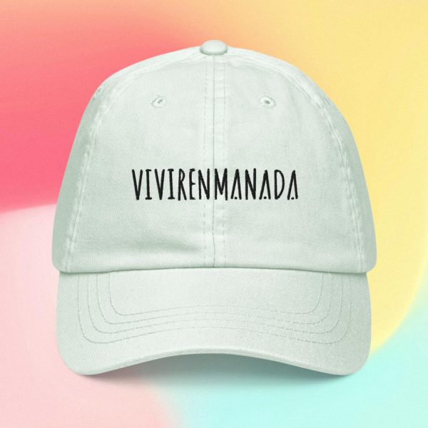 gorra vivirenmanada verde pastel