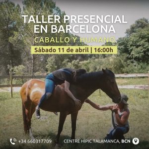 taller caballo y humano 11 abril, actividades con caballos cerca de Manresa, Terrassa y Barcelona